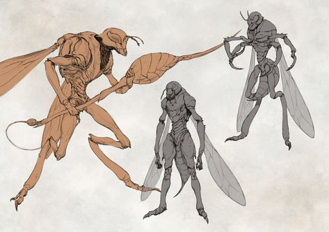 ArtStation - creature_04, Jihoon Park Moth Character Design, Moth Character, Jihoon Park, Park Ji Hoon, Oc Inspo, Alien Concept Art, Drawing Style, Alien Creatures, Fantasy Creatures Art