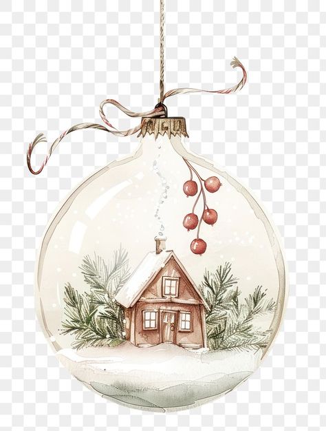 Christmas Aesthetic Clipart, Christmas Png Aesthetic, Cozy Winter House, Christmas Moodboard, Aesthetic Pngs, Christmas Transparent, Ornament Watercolor, Winter Stickers, Christmas Aesthetics