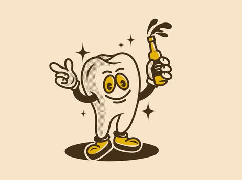 Tooth Character, Beer Design, Creative Professional, Global Community, Hold On, Beer, Design