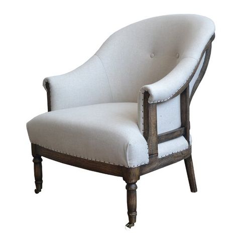 Ophelia & Co. Brice Deconstructed Armchair | Wayfair Deconstructed Chair, French Farmhouse Decor, French Victorian, Hearth Room, Living Room Flooring, Beautiful Chair, Barrel Chair, Weathered Wood, Arm Chair