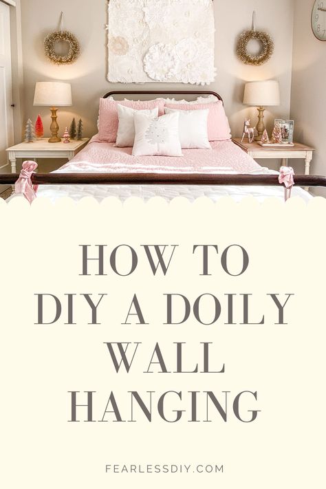 How To Display Doilies Wall Art, Framed Doilies Wall Art Diy, Doily Display Ideas, Doily Wall Hanging, Framed Doilies Wall Art, Doily Wall Art, Framed Doilies, Diy Doily, Doily Crafts