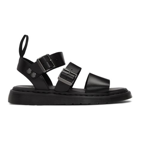 DR. MARTENS DR. MARTENS BLACK GRYPHON SANDALS. #dr.martens #shoes Dr Martens Black, Dr. Martens, Leather Sandals, Shoes Sandals, Men's Shoes, Slippers, Women Wear, Sandals, Outfit Accessories