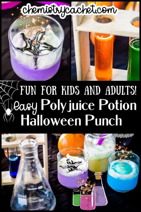 Check out this super easy, fun drink to make for kids or adults this Halloween! You only need a few ingredients to mix up this polyjuice potion look alike. It is festive and fun for a Halloween Party too Polyjuice Potion Recipe, Potions For Kids, Potions Recipes, Polyjuice Potion, Halloween Punch, School Halloween Party, Halloween Science, Halloween Potions, 2024 Halloween