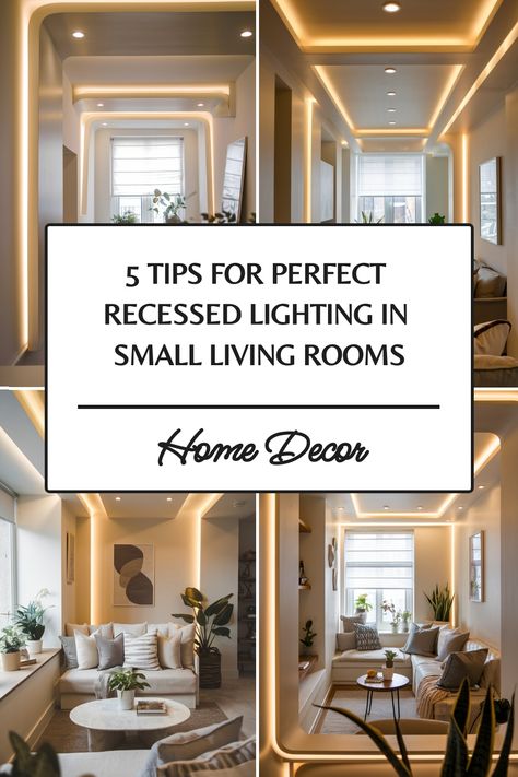 5 tips for perfect recessed lighting in a small living room, with examples of modern, cozy living space designs. Recessed Lighting Ideas Living Room Master Bedrooms, Recess Lighting Living Room, Recessed Lighting Living Room Layout, Pot Lights In Living Room, Recessed Lights In Living Room, Living Room Recessed Lighting Layout, Recessed Light Placement, Where To Place Recessed Lights, Canned Lighting In Living Room