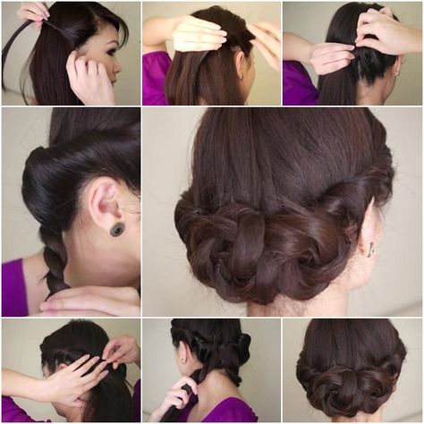 How to DIY Simple Twisted Hair Updo for Mid-long Hair tutorial and instruction. Follow us: www.facebook.com/fabartdiy Hairstyle Updo, Twisted Hair, Hairstyle Hairstyle, Twisted Updo, Updo Hairstyle, Diy Simple, Hair Updo, Different Hairstyles, Twist Hairstyles