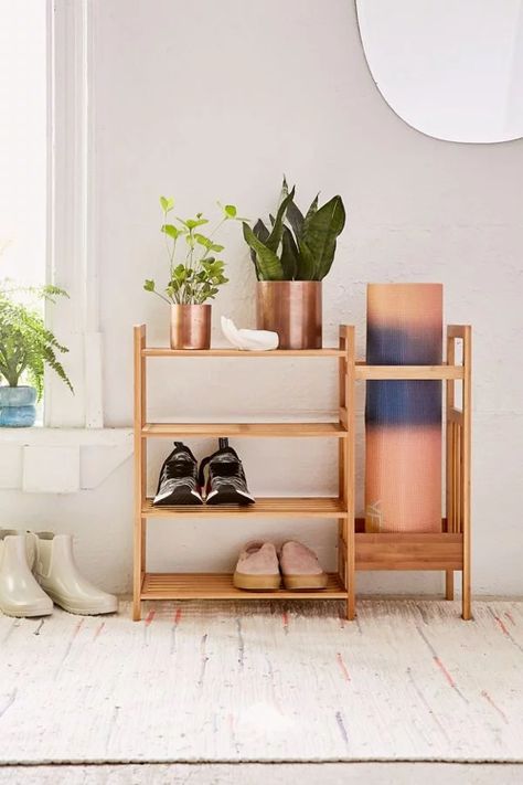 Best Furniture For Small Spaces | POPSUGAR Home Urban Outfitters Home, Entryway Storage, Apartment Furniture, Entry Way, Trendy Home, Space Saving Furniture, Wall Storage, Decoration Design, Small Apartments