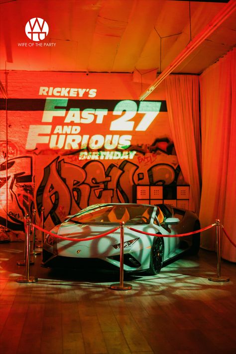 Fast And Furious Decor, Fast And The Furious Birthday Party, Fast And Furious Theme, Fast And Furious Party Theme, Fast And Furious Party, Fast And Furious Birthday, Rickey Thompson, Ways To Market Your Business, Wife Of The Party