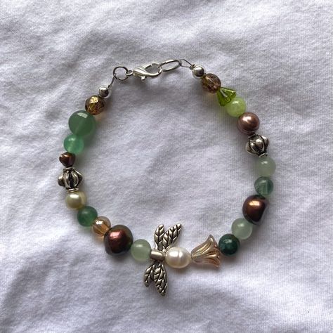 created by kkey2urheart on instagram Fairy Core Bracelets, Dragon Fly Fairy, Grunge Bracelets, Fairy Grunge Jewelry, Fairy Bracelets, Fairy Cottage Core, Grunge Jewelry, Fairy Cottage, Grunge Fairy