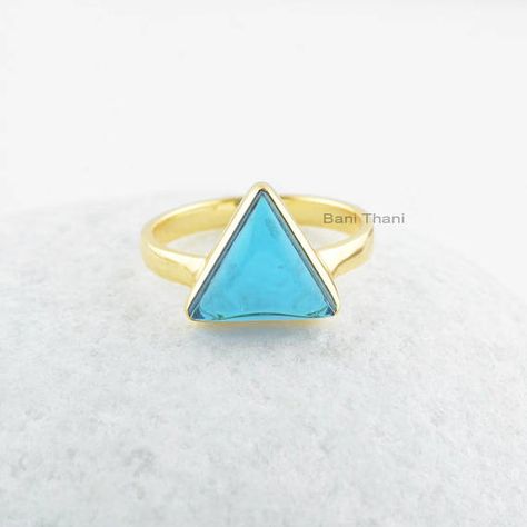 London Blue Topaz Ring-London Blue Topaz 10x10mm Triangle Sterling Silver Gemstone Ring-Gold Plated Ring-Sterling Silver Ring-Gift For Women *******************************************************  Item Code: BJ4025  Metal: 925 Sterling Silver  Plating: 18k Gold Plated  Stone Detail: London Blue Topaz 10x10mm Triangle ********* Lowest Price Guaranteed *********  As the fascination of making your own jewelry shows your individuality, your taste, and your creation, jewelry making with beautiful... London Blue Topaz Ring, Gold Gemstone Ring, Bezel Ring, Jewelry Show, Plated Ring, Gold Plated Rings, Blue Topaz Ring, London Blue Topaz, London Blue