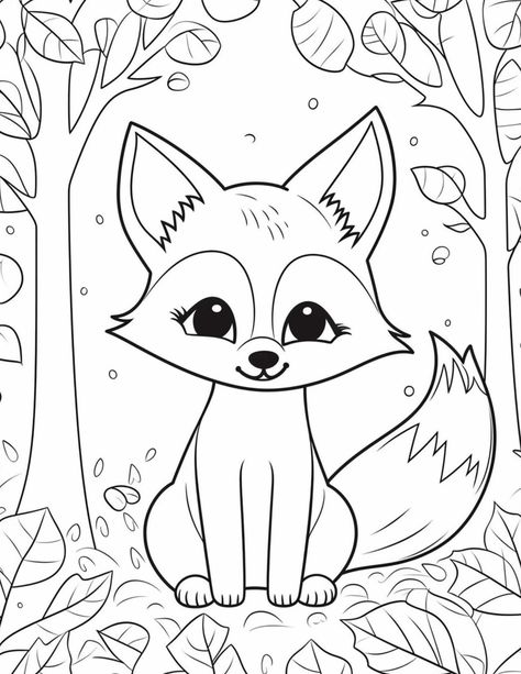 7 Gorgeous and Free Fox Coloring Pages for All Ages Fox Activities For Kids, Fox Coloring Pages Free Printable, Cute Fox Coloring Pages, Fox Activities, Disguise Turkey, Fox Coloring Pages, Fox Craft, Beautiful Coloring Pages, Animals That Hibernate