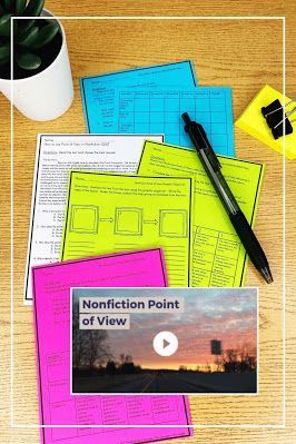 Point Of View Activities Middle School, Point Of View Activities, Activities Middle School, Middle School Ela Lessons, Nonfiction Text Features Anchor Chart, Analyzing Text, Novel Study Activities, Ela Lesson Plans, Curriculum Lesson Plans