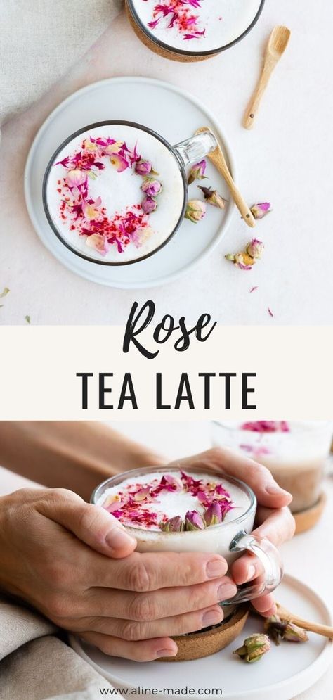 Rosewater Recipe, Homemade Summer Drinks, Milk Tea Recipe, Rose Milk Tea, Rose Drink, Aphrodisiac Foods, Edible Flowers Recipes, Tea Latte Recipe, Milk Tea Recipes