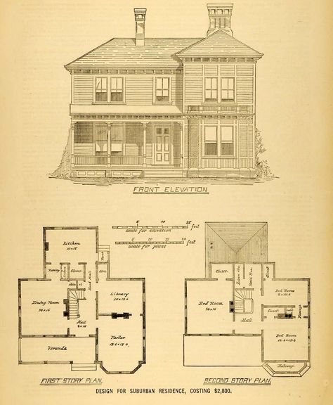 1878 Print House Architectural Design Floor Plans Victorian Architecture MAB1 | eBay Floor Plans Victorian, Small Victorian House Plans, 1800s Mansion, Victorian House Floor Plans, 1800 House, Small Victorian House, Victorian Floor Plans, 1800s House, Design Floor Plans