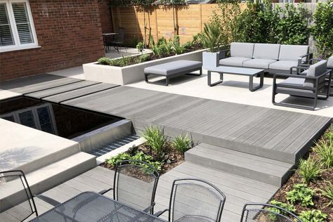 Composite Decking And Porcelain Tiles, London Stone, Outdoor Porcelain Tile, Decking Boards, Composite Decking Boards, Elements Of Color, Treated Timber, Timber Deck, Deck Boards