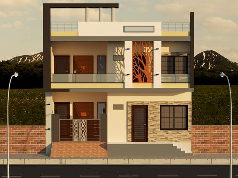 30x34 house plan 30ft front elevation north facing 30ft Front Elevation, House Outer Design, Outer Design, Small House Design Plans, Front Elevation, Facade House, Home Design Plans, Small House Design, Design Planning