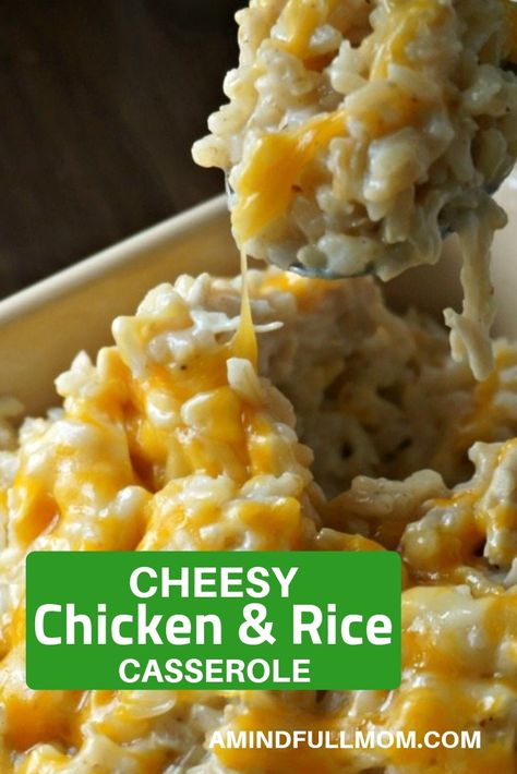 Cheesy Chicken And Rice Casserole, Cheesy Chicken Rice Casserole, Cheesy Chicken And Rice, Easy Skillet Dinner, Cheesy Chicken Rice, Skillet Dinner Recipes, Chicken And Rice Casserole, Creamy Chicken And Rice, Easy Chicken And Rice