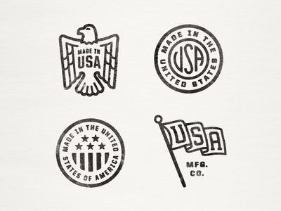 Made in America by Alex Roka Lunch Stickers, American Logo, Black And White Logo, Inspiration Logo Design, Vintage Logos, Inspiration Logo, Badge Logo, Ex Machina, Badge Design