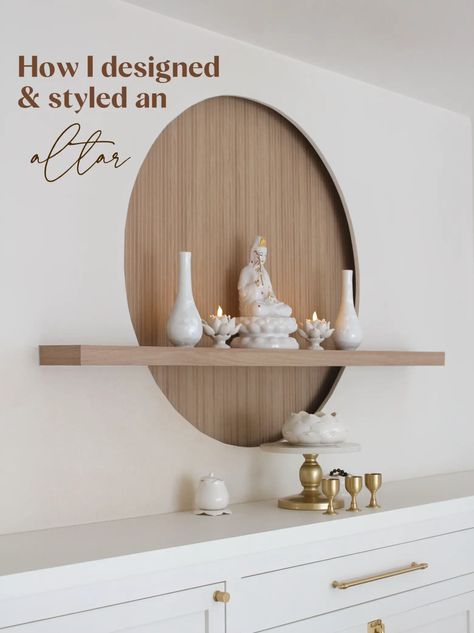 Modern Altar Design, Minimalist Altar, Minimal Altar, Chinese Altar Design Home Modern, Modern Altar, Buddhist Alter, Modern Buddhist Altar, Spa House, Featured Wall