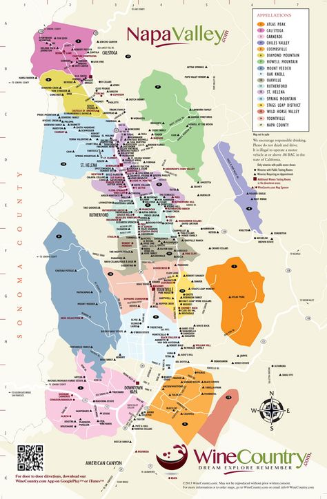 Napa Valley Map, Sonoma Valley Wineries, Wine Course, Napa Trip, Sonoma Wineries, Sangria Wine, Napa Wineries, Santa Helena, Napa Valley Wineries