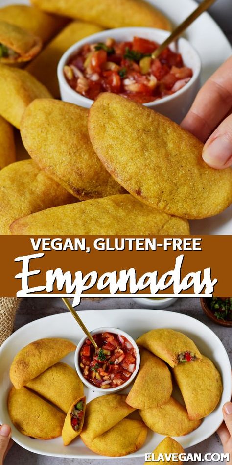 Veggie Empanadas, Gluten Free Empanadas, Air Fryer Vegan, Vegan Empanadas, Empanada Dough, Vegan Finger Foods, Foster Kids, Vegan Party, Gluten Free Appetizers