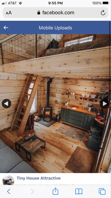 Tiny Cabins Interiors, Small Log Cabin, Hunting Camp, House Cabin, Tiny Cabins, Cabin Interiors, Cabin Living, Little Cabin, A Frame Cabin