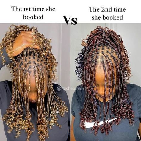 Short Curly Knotless Braids Hairstyles, Knotless Braids With Real Hair, New Knotless Braid Styles, Shirley Temple Knotless Braids, Mixed Knotless Braids, Small Short Knotless Braids, African Braids Hairstyles 2023, Short Curly Knotless Braids, Short Blonde Braids