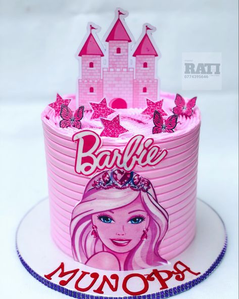 Cake Designs Barbie, Nastya Cake, Barbie Birthday Cakes For Kids, Barbie Birthday Cake 2 Tier, Barbie Themed Birthday Cake, Barbie Cake Fondant, Barbie Cake Design Girl Birthday, Barbie Cake Ideas, Barbie Fondant Cake Design