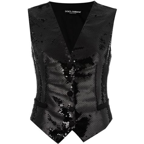 Dolce & Gabbana sequinned waistcoat ($1,575) ❤ liked on Polyvore featuring outerwear, vests, black, sleeveless vest, v neck vest, summer vest, sequin vests and waistcoat vest V Neck Vest, Sequin Vest, Sleeveless Waistcoat, Silk Vest, Summer Vest, Tuxedo Style, Vest Waistcoat, Desi Fashion, Sleeveless Vest