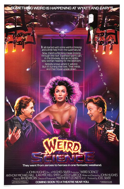 Return to the main poster page for Weird Science (#2 of 2) Ilan Mitchell Smith, Weird Science Movie, Independence Day 1996, John Hughes Films, Expensive Sports Cars, Kelly Lebrock, Anthony Michael Hall, John Hughes, Weird Science