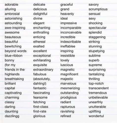 Aesthetic Adjectives, Pretty Adjectives, Beautiful Words For Love, Cute Descriptions, Ethereal Words, Words To Describe Beauty, Mysterious Words, Good Adjectives, Writing Expressions