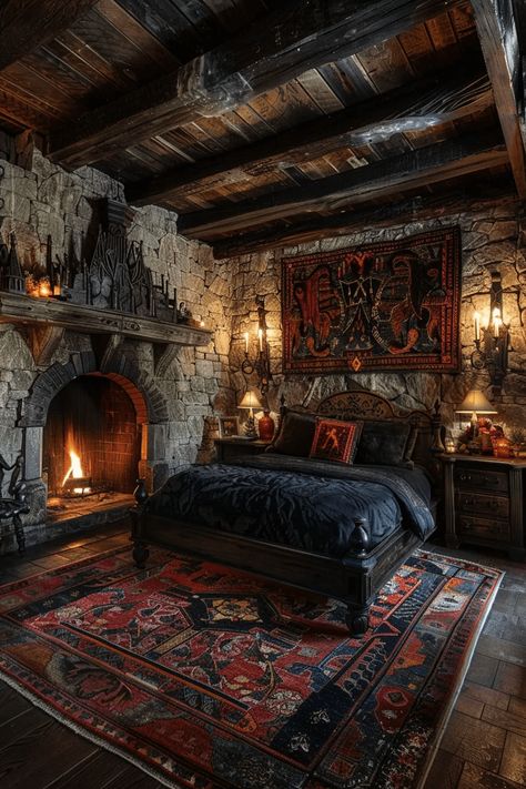 29 Enchanted Bedroom Ideas 17 Enchanted Bedroom Ideas, Dark Academia Kitchen, Dark Academia Bedroom Ideas, Enchanted Bedroom, Dark Cottagecore House, Witchy Bedroom, Dark Academia Room Decor, Academia Bedroom, Dark Home