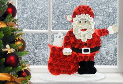 Santa Claus Craft, Christmas Craft Ideas For Kids, Santa Claus Crafts, Christmas Craft Ideas, Art Quilling, Quilling Christmas, Craft Ideas For Kids, Noel Diy, Quilling Craft