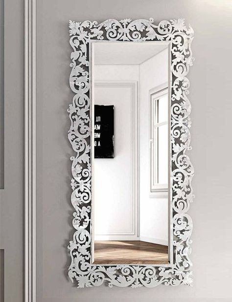 Now one can get Italian Designer Mirrors online on www.mirrorkart Large Bedroom Furniture, Black And White Furniture, Fancy Mirrors, Foyer Lighting Fixtures, Bedroom Furniture Layout, Mirror Makeover, Mirror Wall Bedroom, Foyer Lighting, White Bedroom Furniture