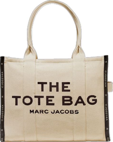 Tote Bag Straps, Patch Top, Marc Jacobs Tote, Marc Jacobs Bag, The Tote Bag, Canvas Shopping Bag, Van Cleef Arpels, Large Tote Bag, Black Logo