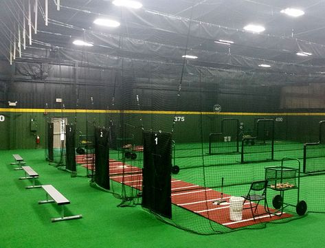 Indoor Baseball & Sports Facility Design | On Deck Sports Baseball Facility, Batting Cage Backyard, Squash Club, Indoor Batting Cage, Sports Training Facility, Baseball Workouts, Sports Facility, Batting Cage, Fitness Studios