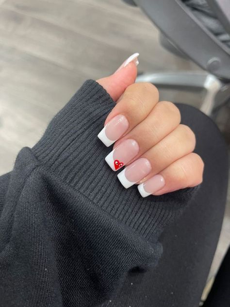 Nail Inspo Red Heart, Heart Eye Nail Designs, Nails With Red Hearts With Eyes, Love Heart With Eyes Nails, Nails Red Heart Eyes, Heart Eye Nails Acrylic, Nail Ideas Heart With Eyes, Nails With Hearts With Eyes, Nails Heart With Eyes