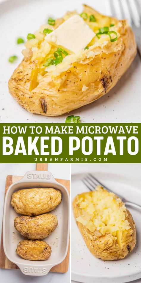 No oven? No problem! This guide on How To Make Microwave Baked Potato delivers a soft and fluffy result and packed with flavor. Perfect for your Christmas side dish recipes! #FeelingFestive24 Microwave Potatoes Recipes, Microwave Recipes Dinner Easy, Baked Potatoes In The Microwave, Microwave Baked Potatoes, Cook Potatoes In Microwave, Microwave Recipes Dinner, Microwave Potatoes, Microwave Baked Potato, Microwave Vegetables