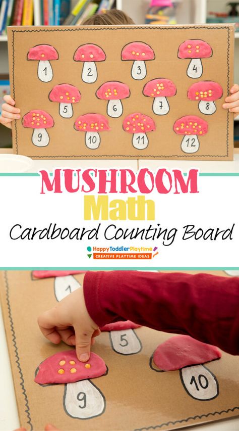 Mushroom Counting Activity, Mushroom Preschool Craft, Mushroom Kindergarten Activities, Mushrooms Activities For Kids, Mushroom Activities For Preschool, Mushroom Preschool Activities, Mushroom Montessori, Mushroom Activities For Kids, Mushroom Activities