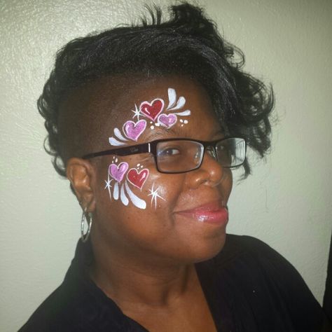 Valentine’s Day Face Paint, Valentine Face Paint, Valentines Day Face Paint, Easy Face Painting Designs, Taylor Swift Makeup, Butterfly Face Paint, Butterfly Face, Face Painting Easy, Face Paintings