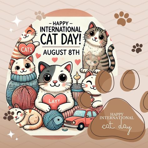 🐱✨ Celebrate International Cat Day with Us! ✨🐱 August 8th is just around the corner, and it's time to honor our feline friends! 🐾 Whether they're pouncing on toys, lounging in the sun, or cuddling up with us, cats bring endless joy and love into our lives. Let's make this day special by sharing your favorite cat photos and stories. Don't forget to give your kitty some extra treats and attention! ❤️🐾 #InternationalCatDay #CatLovers #CatsOfInstagram #HappyCatDay #FelineFriends #PurrfectMoment... Cat Day International, Us Cats, International Cat Day, Cat Photos, Cat Photo, Around The Corner, Cat Day, Cat Love, Cats Of Instagram