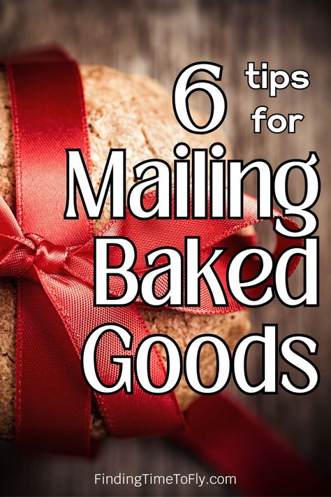 Cookie wrapped with a bow. Bake Sale Packaging Wrapping, Mailing Baked Goods, Cookies That Ship Well Care Packages, How To Mail Baked Goods, How To Ship Cakes In The Mail, Mailing Cookies Tips, Baked Goods That Ship Well, Shippable Baked Goods, How To Ship Baked Goods