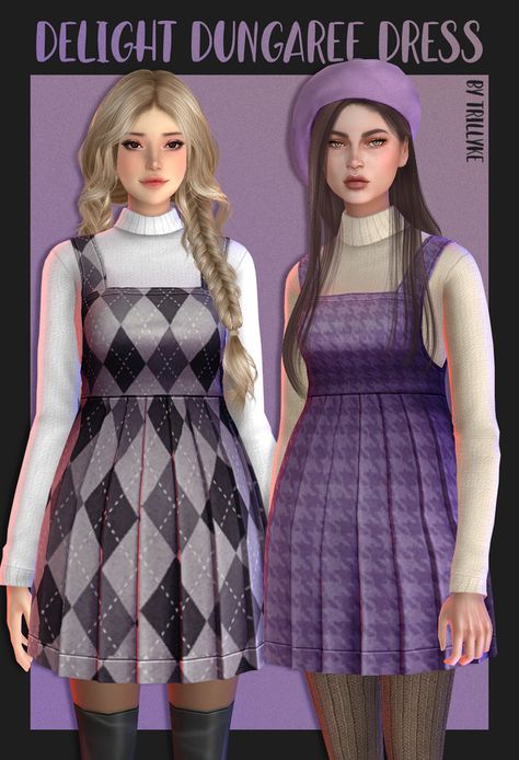 Clothes Cc, Sims 4 Challenges, Cc Folder, Pelo Sims, The Sims 4 Packs, Sims 4 Mm Cc, Sims 4 Cc Folder, Sims 4 Dresses, Dungaree Dress