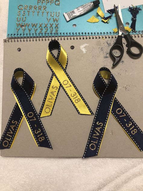 PIR Ribbons #PIR #Navy #ribbons #dyi Navy Boot Camp Graduation Anchor, Navy Boot Camp Graduation, Navy Party Decorations, Navy Party, Boot Camp Graduation, Navy Boots, Navy Ribbon, Navy Anchor, Navy Life