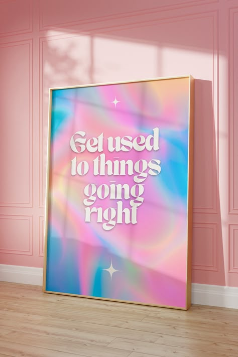 Wall Art Digital, Digital Art Quotes, Wall Art 2023, Pink Manifestation, Pink Aura Poster, Manifest Poster, Manifestation Poster, Manifestation Art, Positive Manifestation