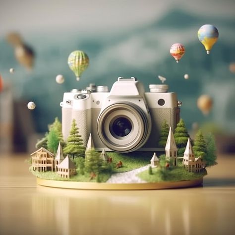 World photography day illustration camer... | Premium Photo #Freepik #photo #perspective #lighting #abstract #creative World Photography Day Creative, Perspective Lighting, World Photography Day, 19 August, Creative Food Art, Day Illustration, Photography Day, Simple Canvas Paintings, World Photo