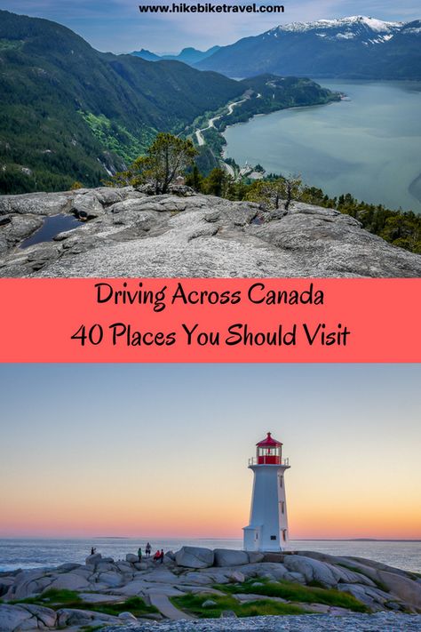 Driving Across Canada - 40 Places you Shouldn't Miss #Canada #coasttocoast #explorecanada #drivingholiday Travel Canada Tips, Travel Canada Places, Travel Canada Road Trips, Road Trip Canada, Drive Across Canada Road Trips, Road Trip Across Canada, Driving Across Canada, Canada West Coast Road Trip, Cross Canada Road Trip