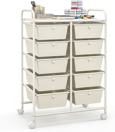 Amazon.com: Art Room Organizers And Storage Organize Classroom, Drawer Cart, Rolling Storage Cart, Rolling Storage, Classroom Supplies, Storage Cart, Metal Frame, 1 Piece, Drawers