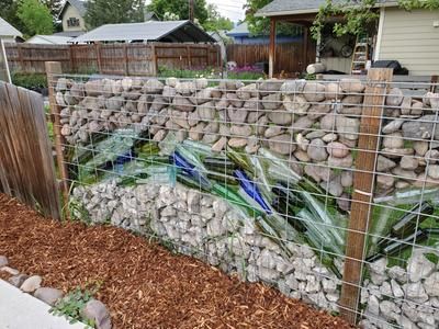 Rock Wall Fencing, Rocket Heater, Rock Fence, Beach House Landscaping, Gabion Retaining Wall, Gabion Fence, Cattle Panels, Gabion Baskets, Gabion Wall