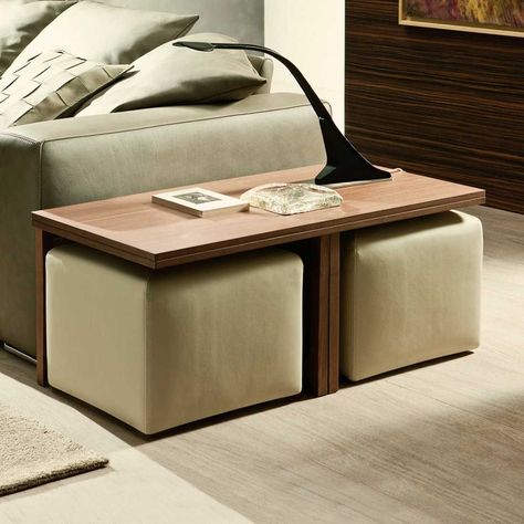 Square Ottomans, Square Ottoman Coffee Table, Sofa Table Design, Storage End Table, Center Table Living Room, Stylish Coffee Table, Ottoman Storage, Square Ottoman, Cool Coffee Tables