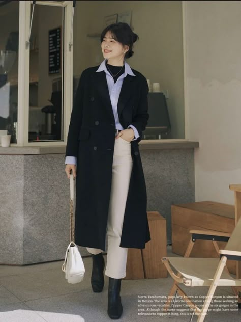 Staylesh Girl Cool, Korean Street Style Winter, Asian Winter Outfits Korean Style, Autumn Outfits In Korea Women, Asian Women Fashion Street Style, Winter In Korea Outfit, Asian Office Outfit, Staylesh Girl, Korean Winter Outfits